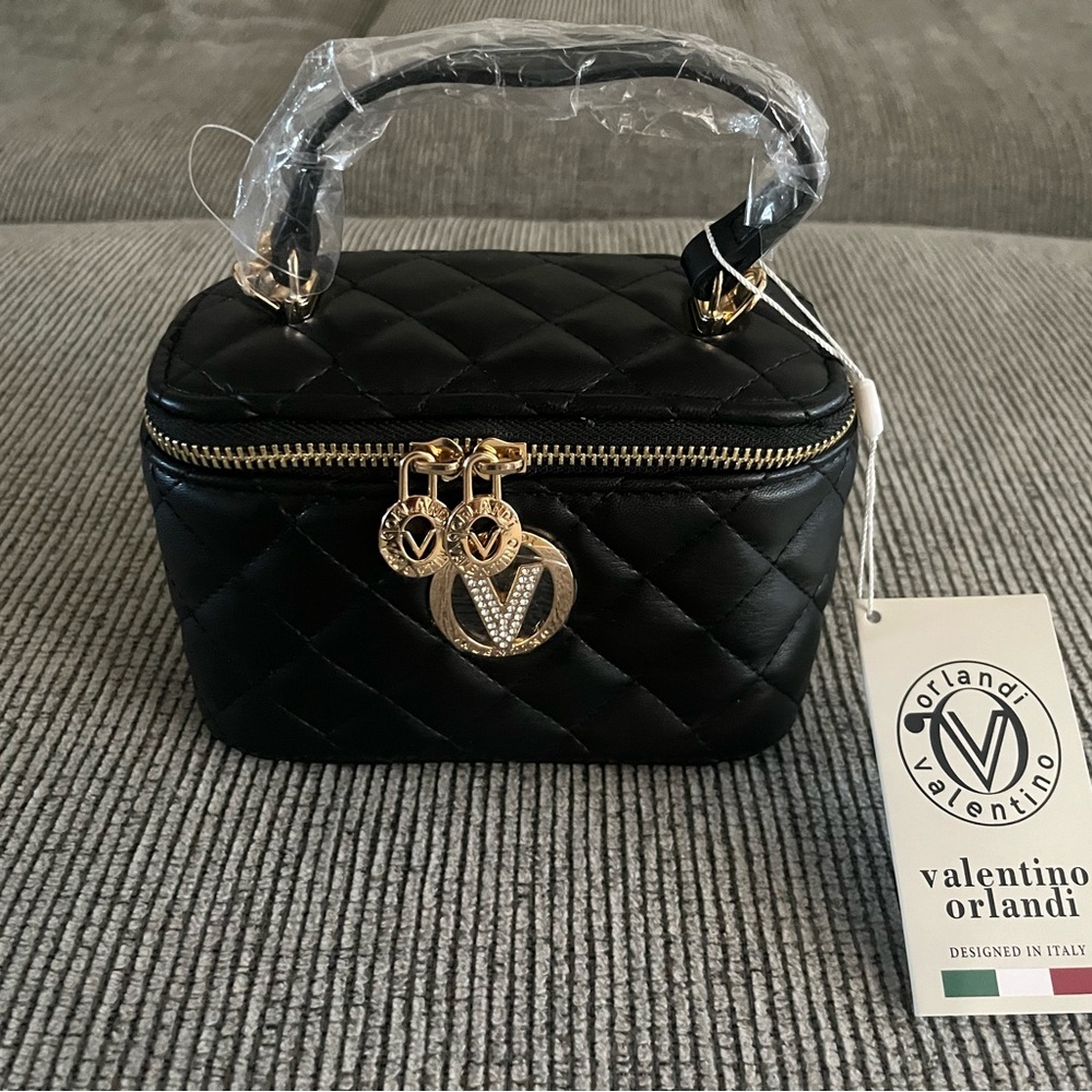 Valentino Orlandi Black Quilted Bag